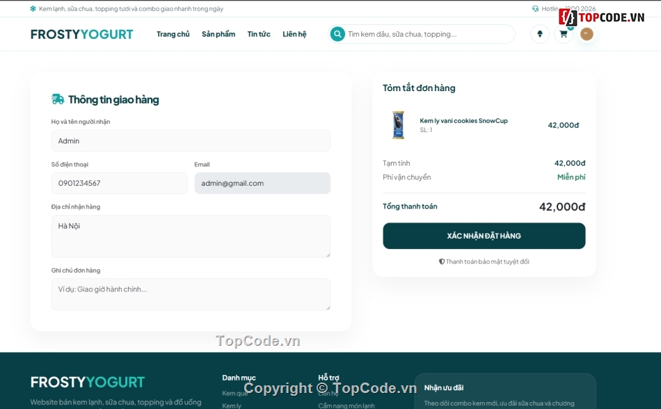 web bán sữa,bán web,web bán đồ lạnh